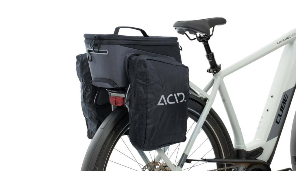 ACID trunk pannier bag with rear rack for bike rental