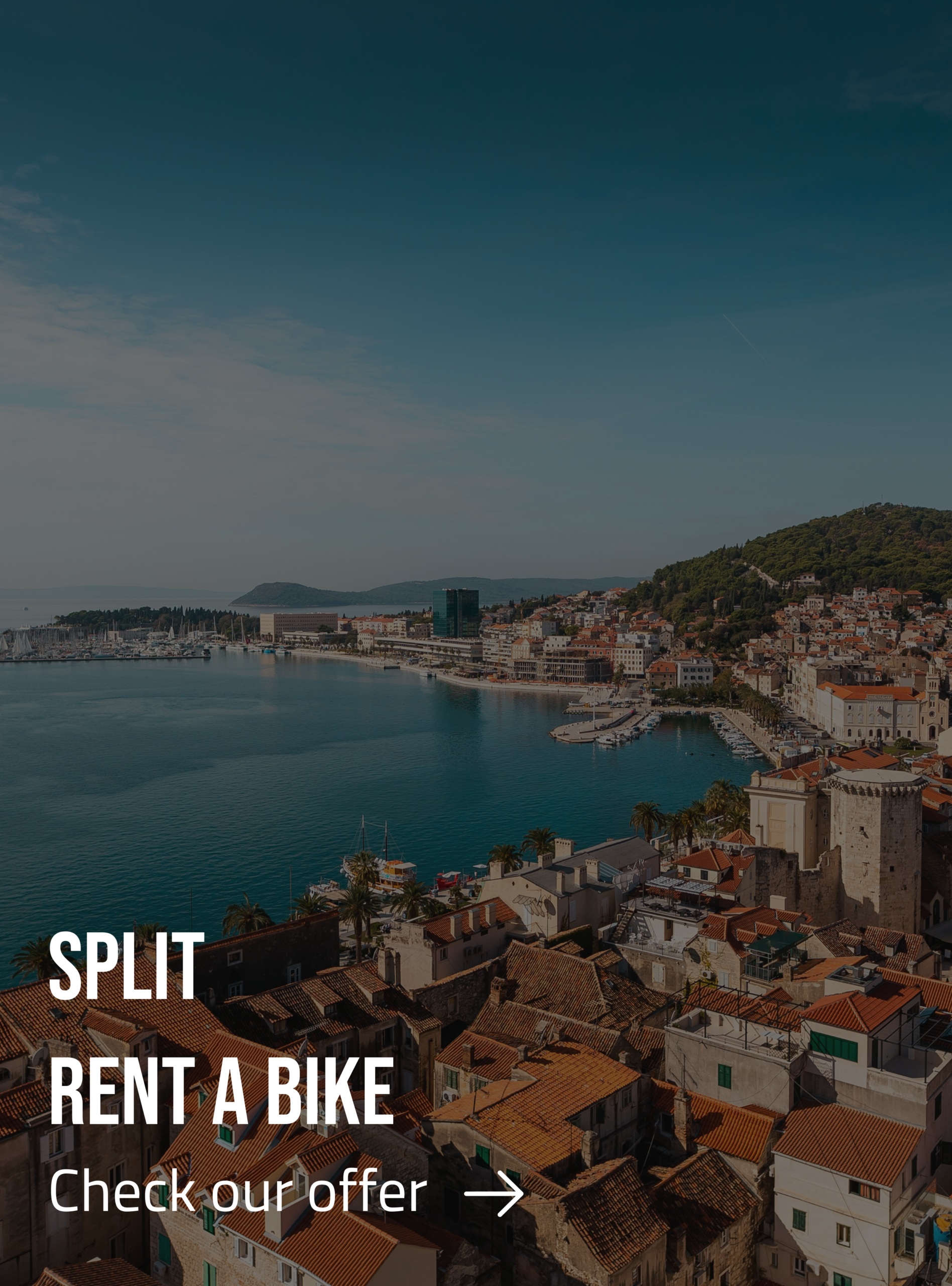 Bike rental in Split Croatia, city view of one of our operating locations